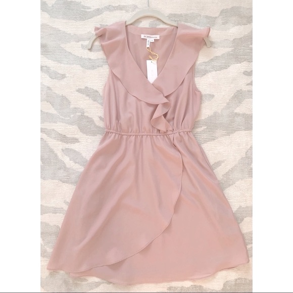 BCBGeneration Ruffle Mini Wrap Dress - Picture 1 of 4